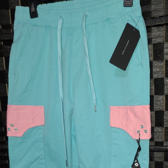 American Bazi Women's High Waist Cargo Pants with Multi Pockets size small NWT - Picture 3 of 8